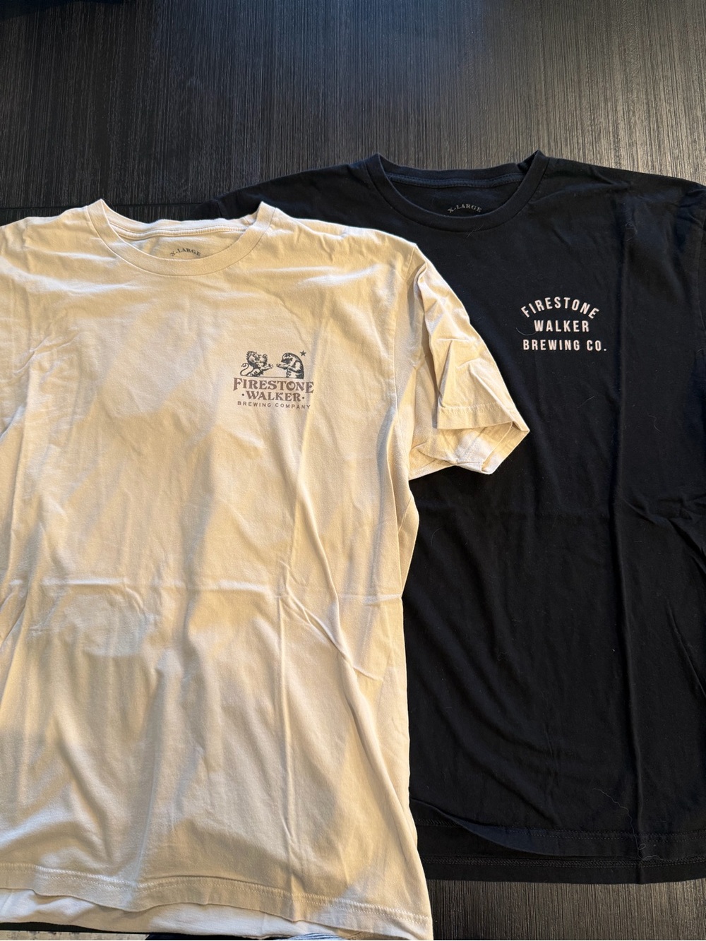 Firestone Walker Men’s Short-Sleeve Logo T-Shirt - Black & Cream Size XL